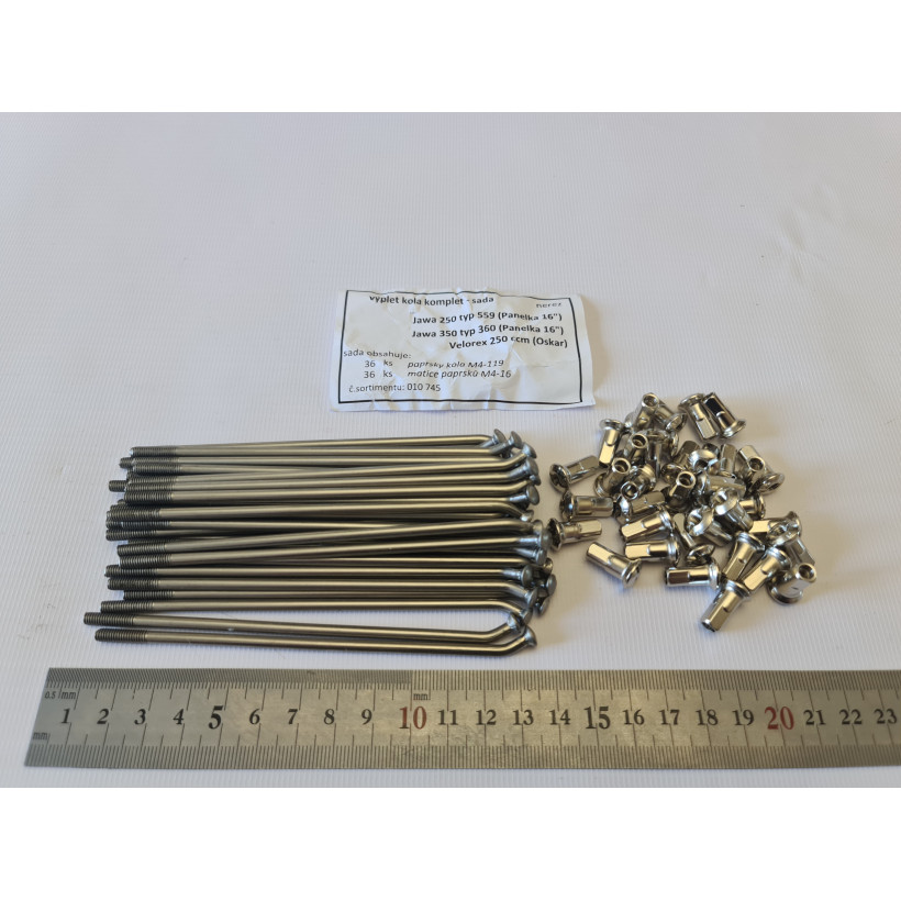 Спицы из нержавеющей стали 16" JAWA(Ява) 559\360\CZ